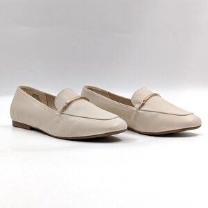 Journee Women Ivory Wrenn Faux Leather Horsebit Loafers size 12